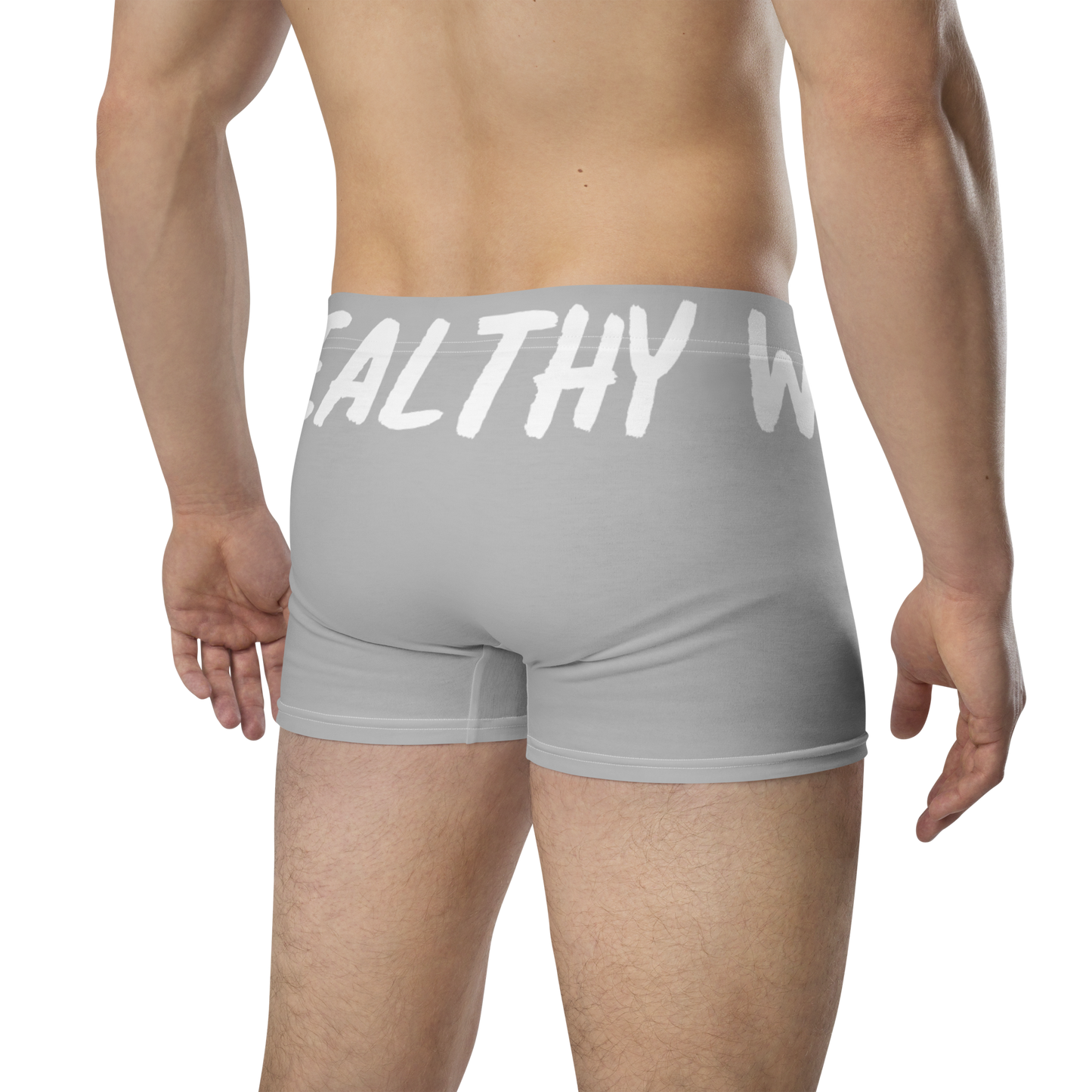 The Healthy Way Boxer Briefs (Grey/White)