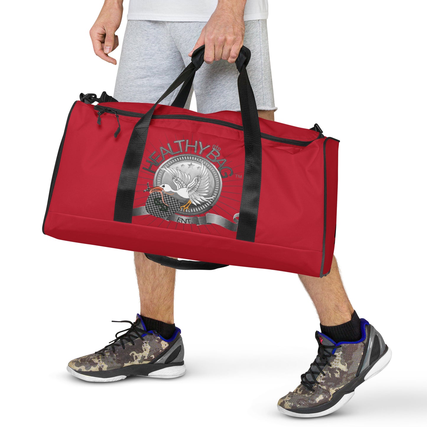 The-Healthy-Duffle Bag(Red/Black)