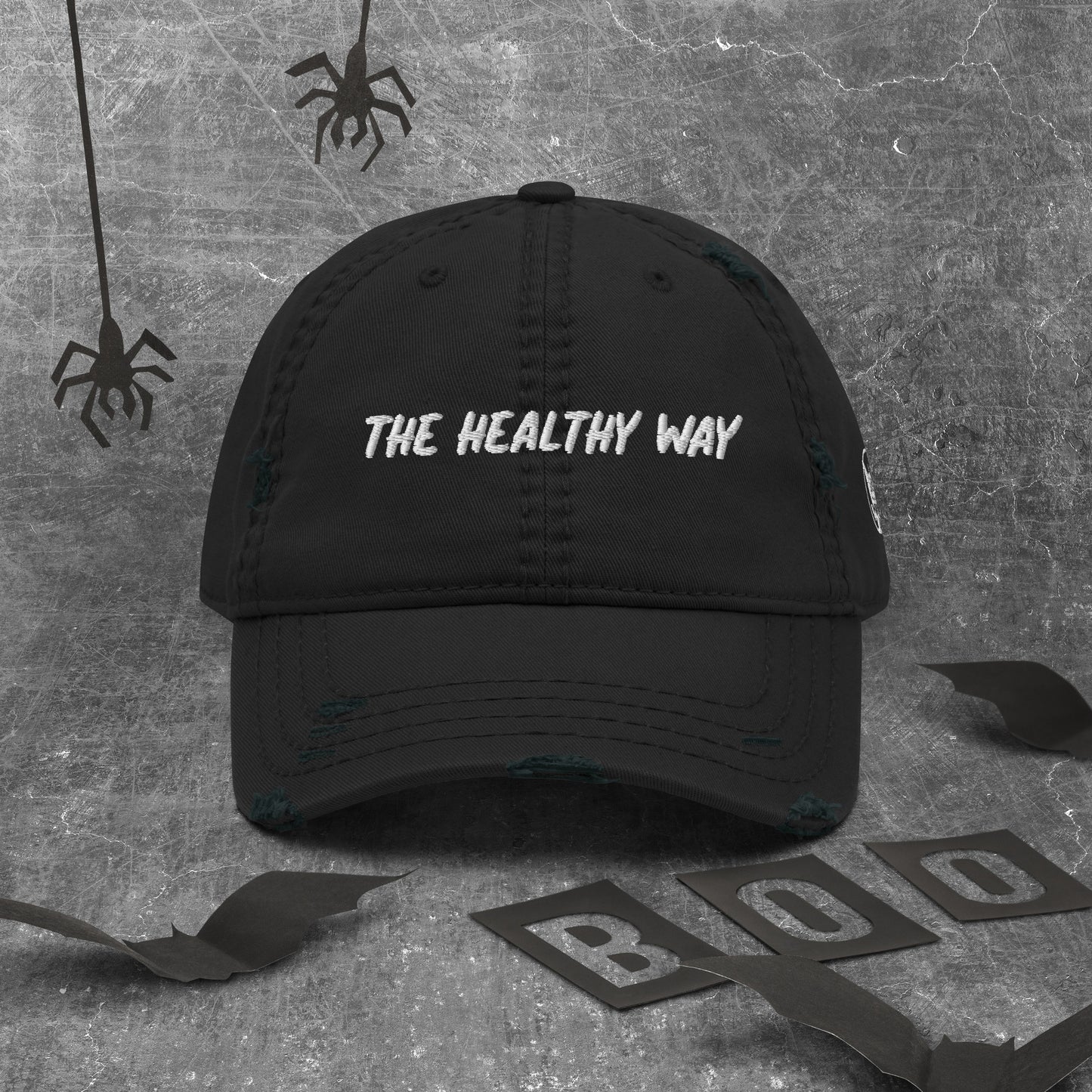 The Healthy Way Distressed Baseball Cap