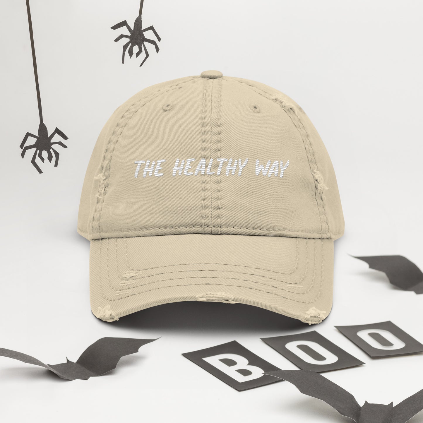 The Healthy Way Distressed Baseball Cap