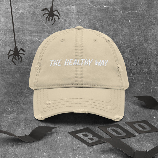 The Healthy Way Distressed Baseball Cap