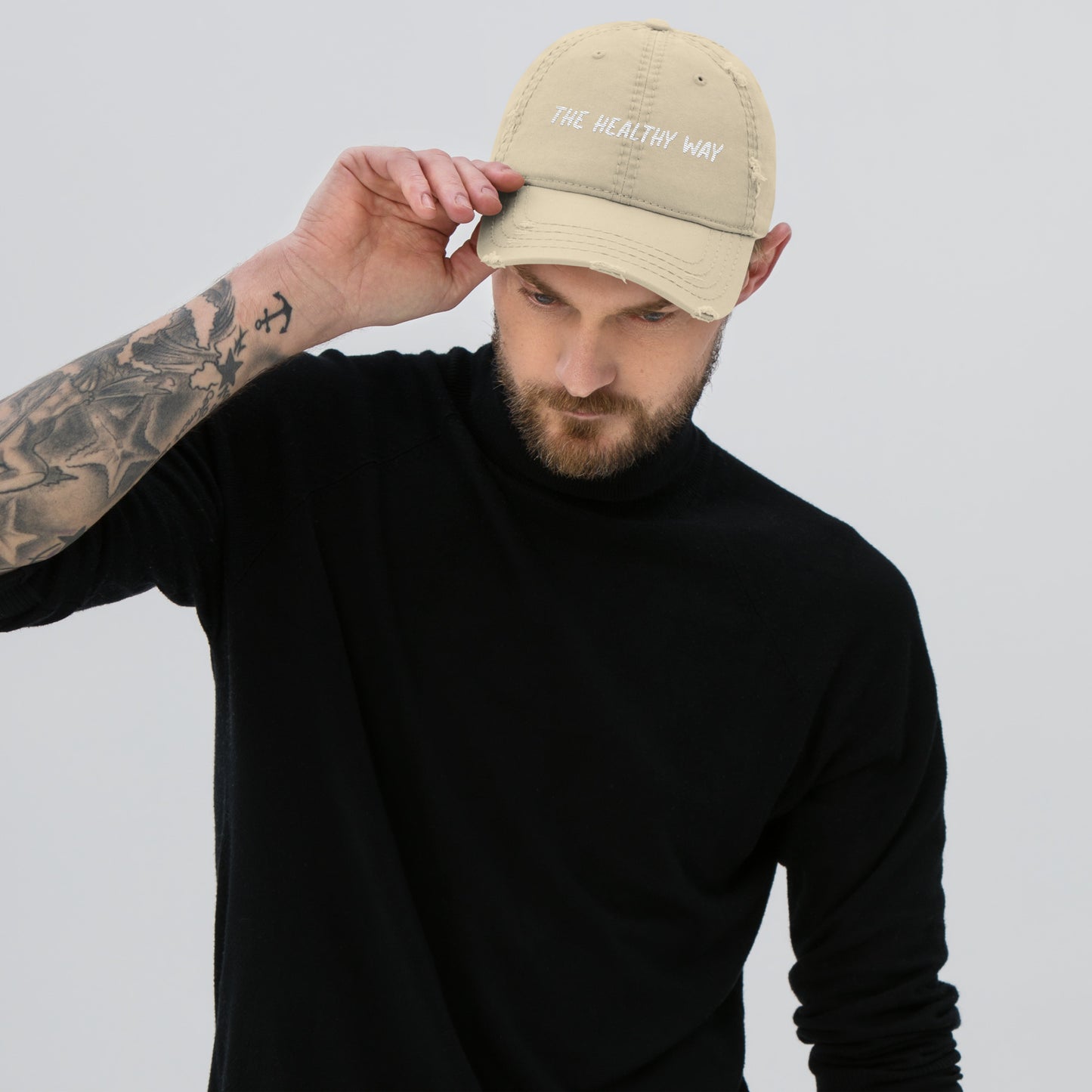 The Healthy Way Distressed Baseball Cap