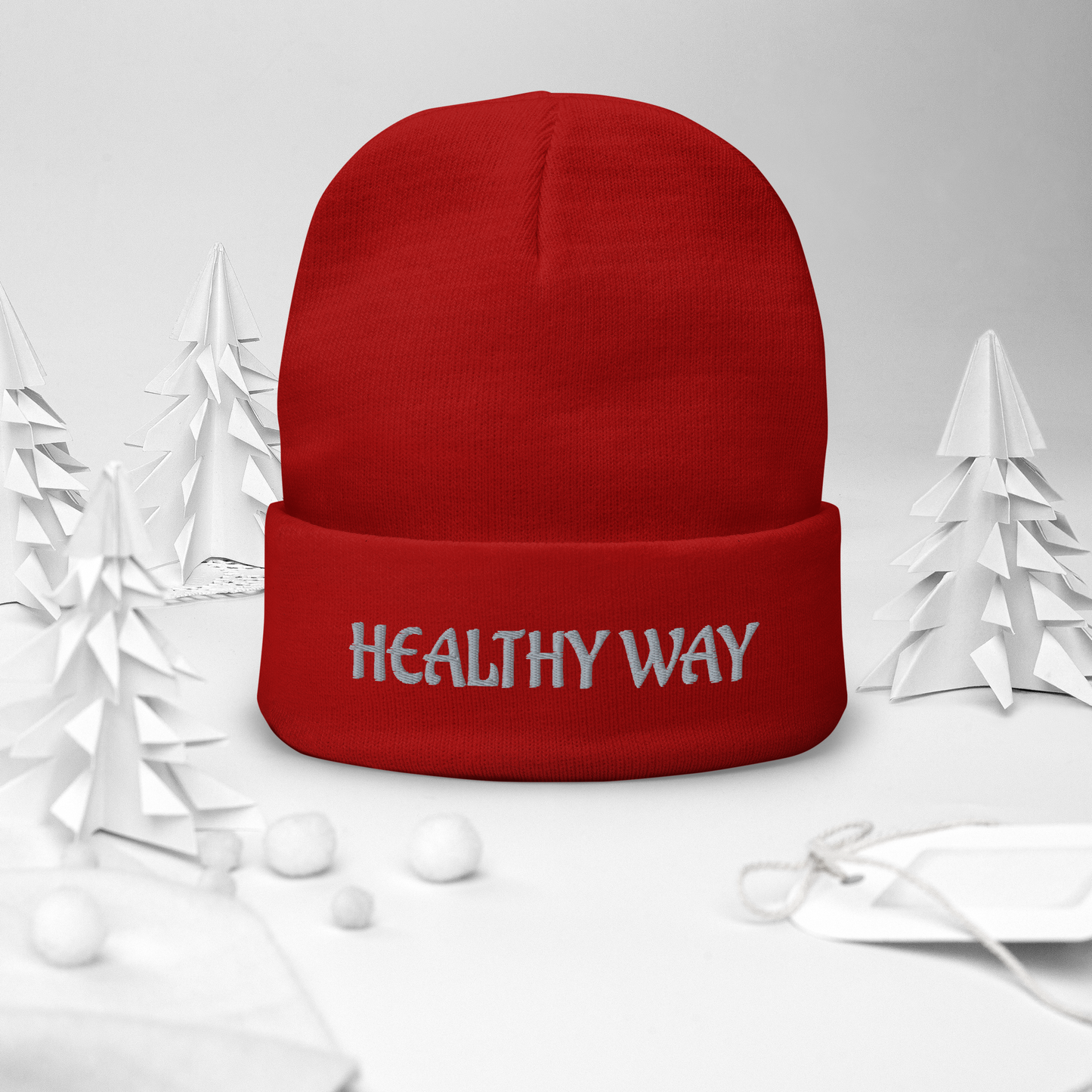 Embroidered HEALTHY WAY Beanie