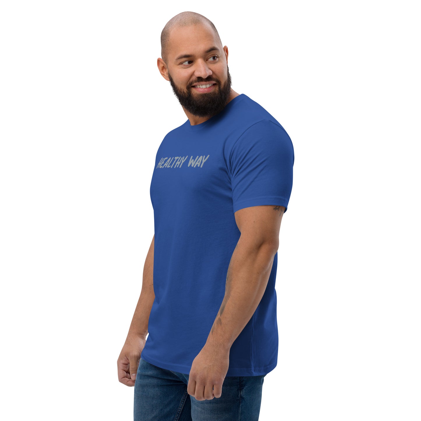 Healthy Way Short Sleeve T-shirt Blue/Grey