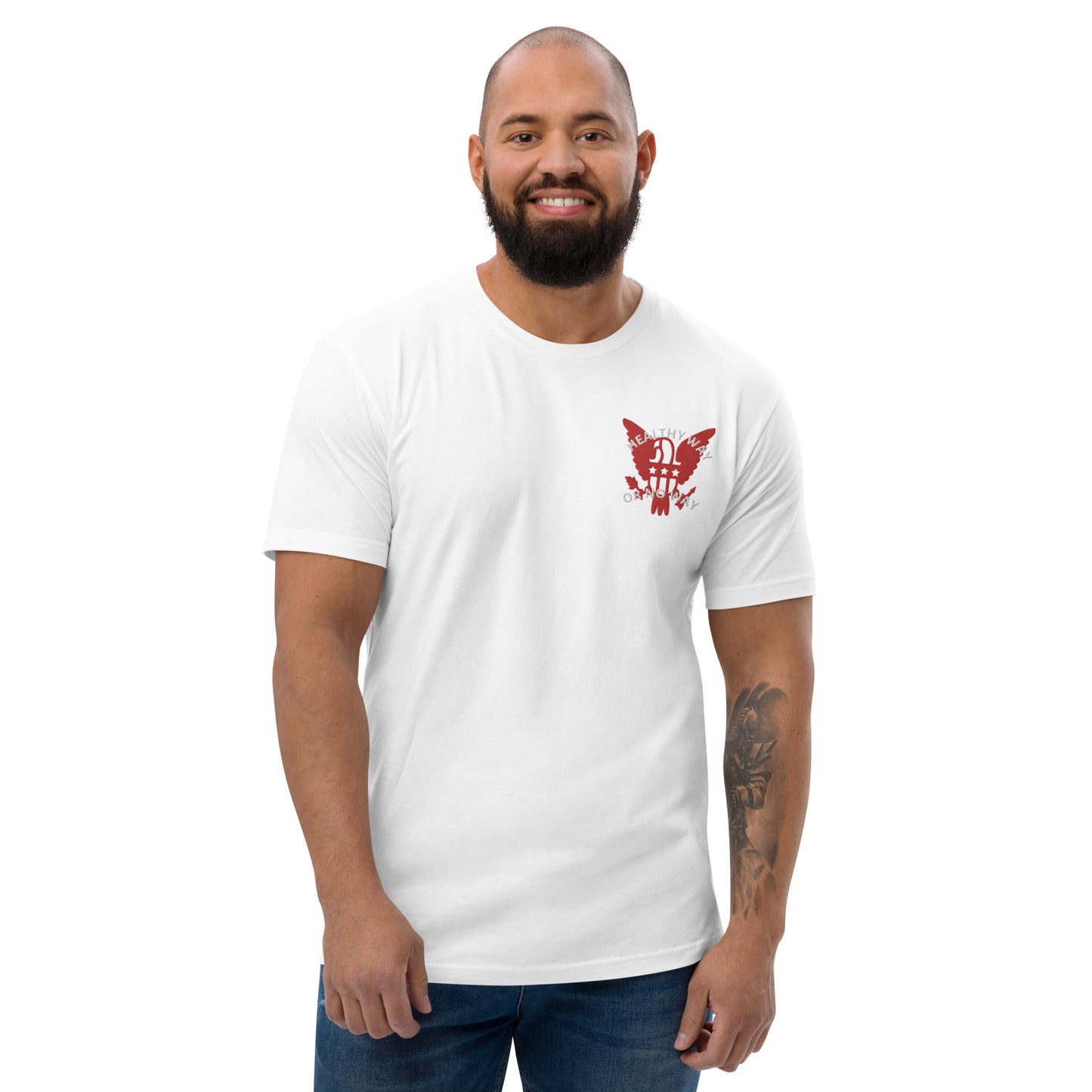 The Healthy Way Short Sleeve T-shirt (Red/White)