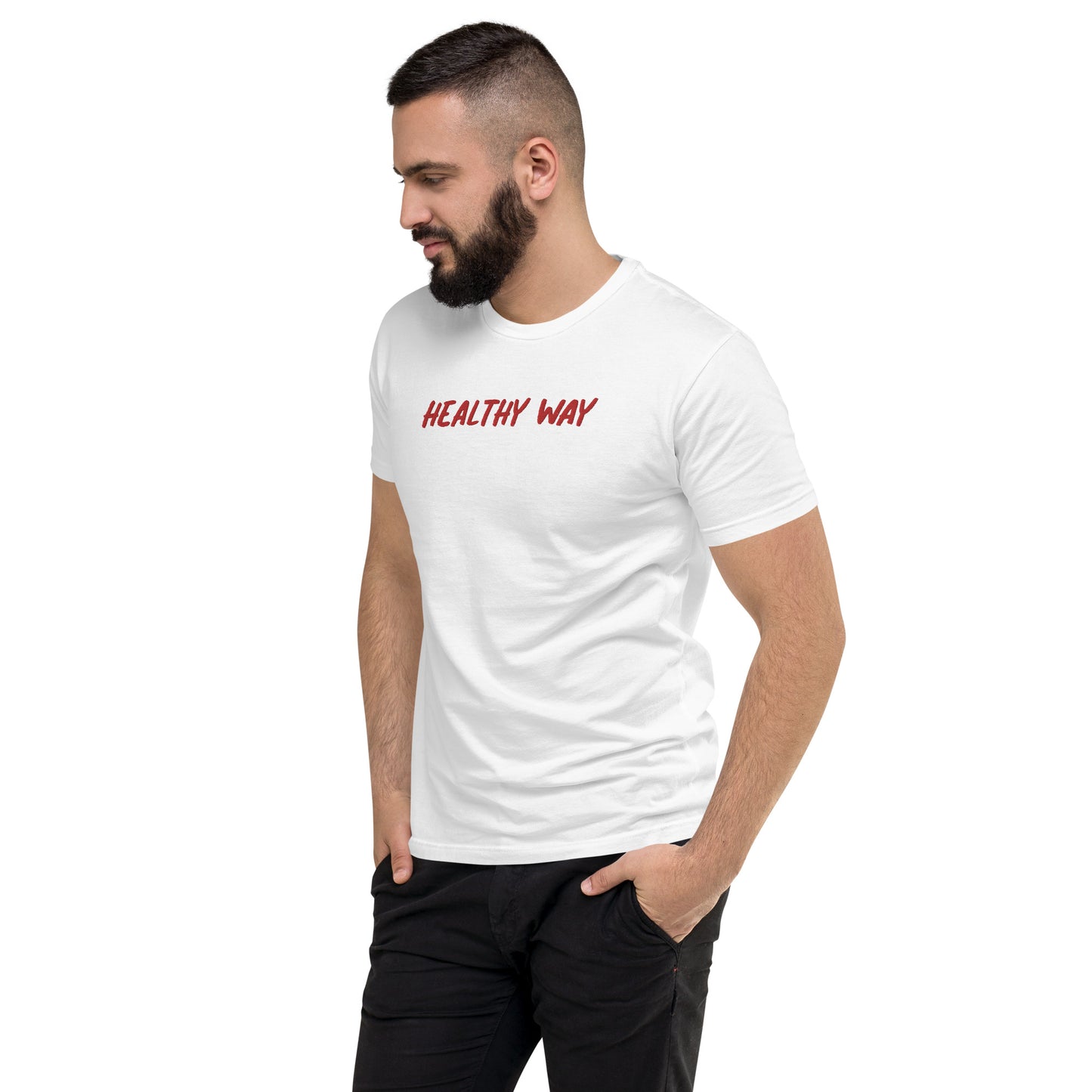 Healthy Way Short Sleeve T-shirt White/Red