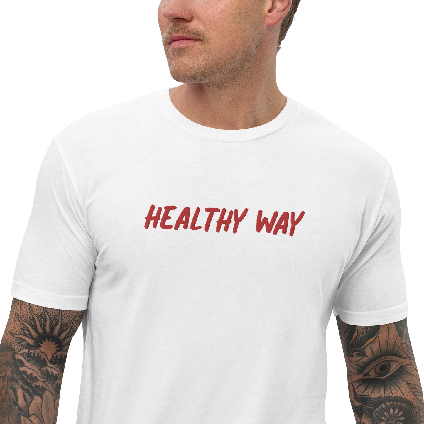 Healthy Way Short Sleeve T-shirt White/Red