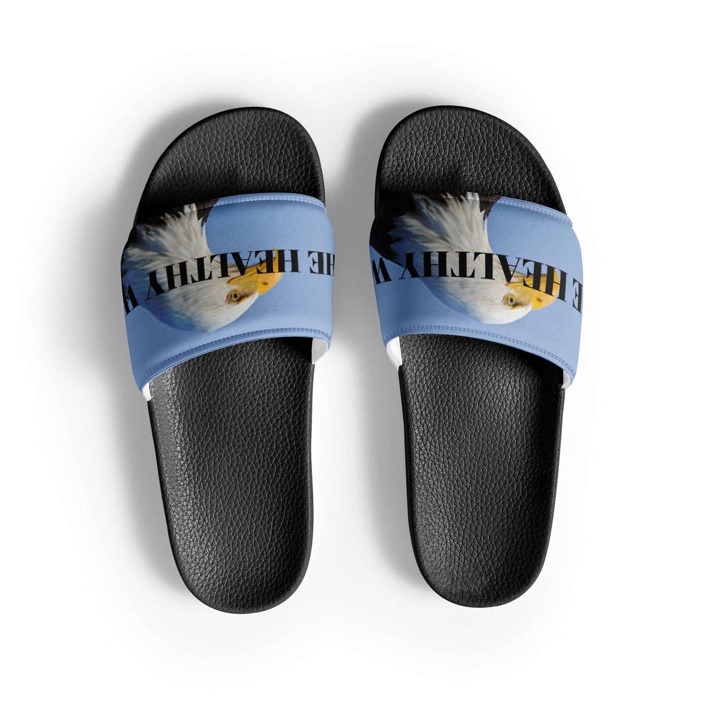 Men’s Healthy Way Eagle Print Slides