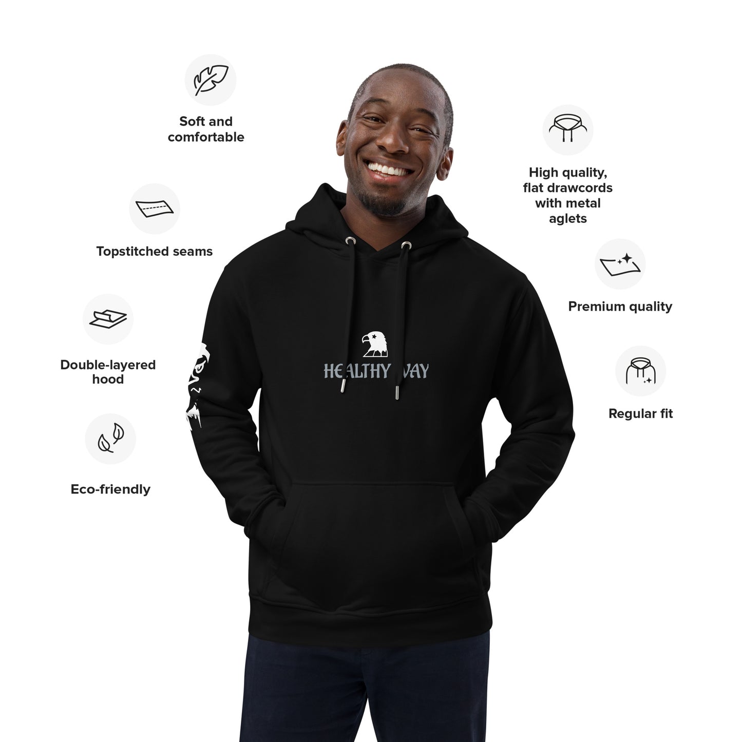 Premium Healthy Way Eco Hoodie