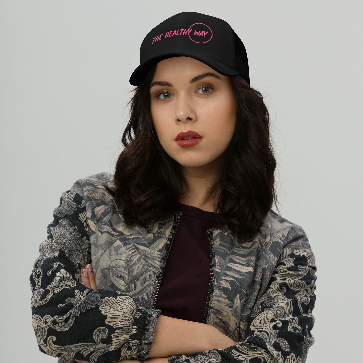 The Healthy Way Pink/Black Trucker Cap