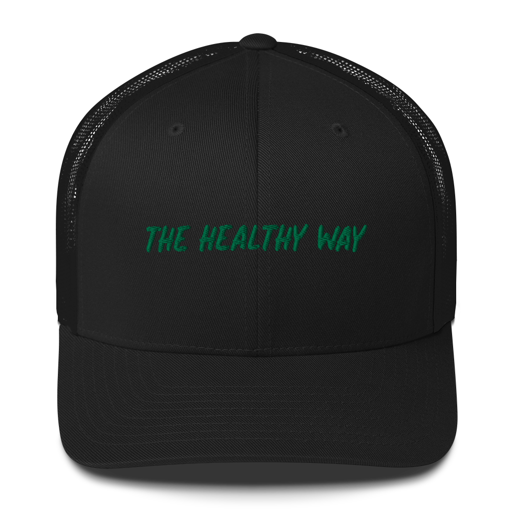 The Healthy Way Trucker Cap (Black/Green)