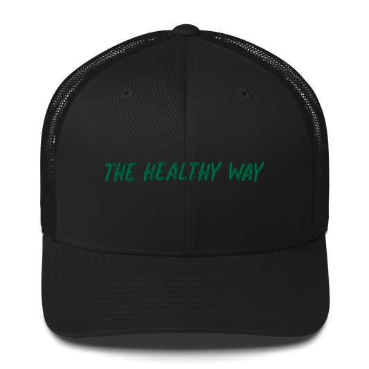 The Healthy Way Trucker Cap (Black/Green)