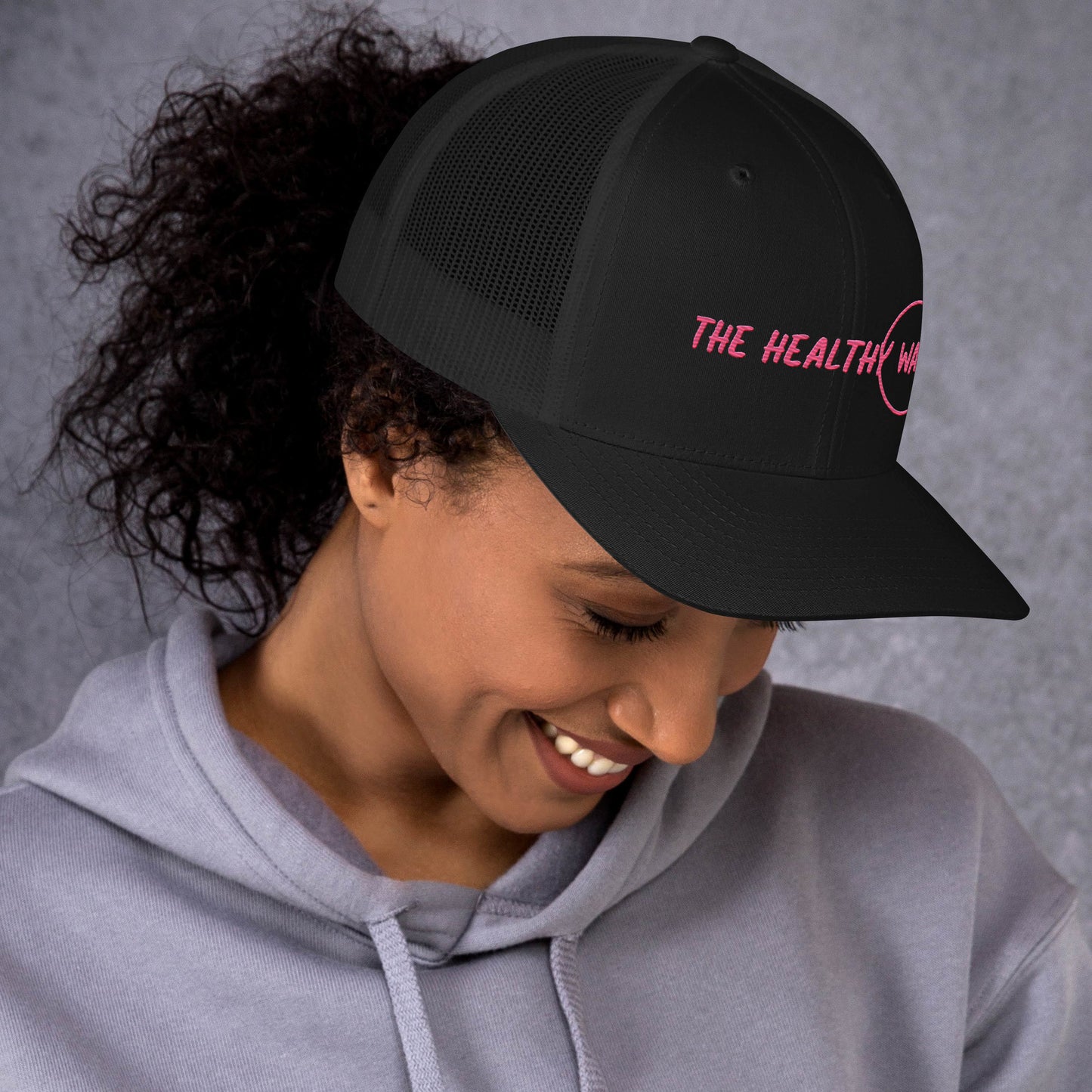 The Healthy Way Pink/Black Trucker Cap