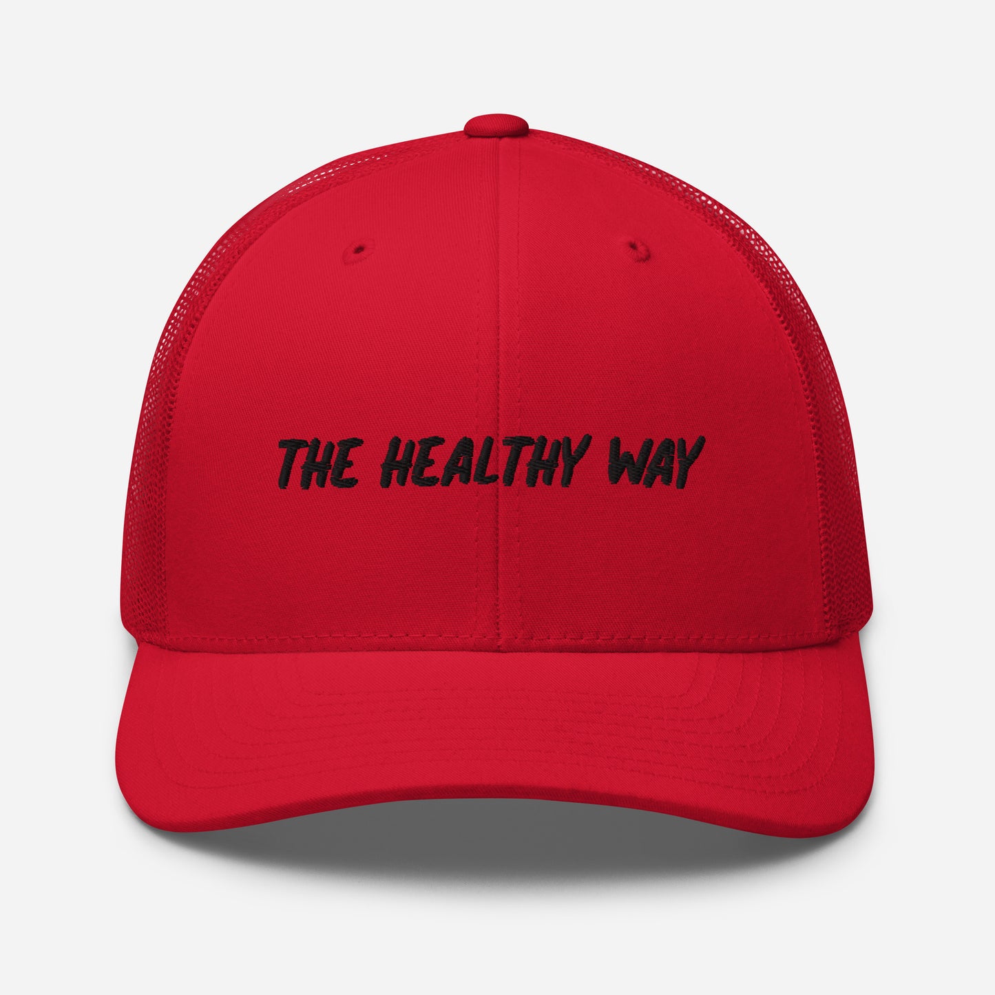 The-Healthy-WayTrucker Cap.....Red/Black)