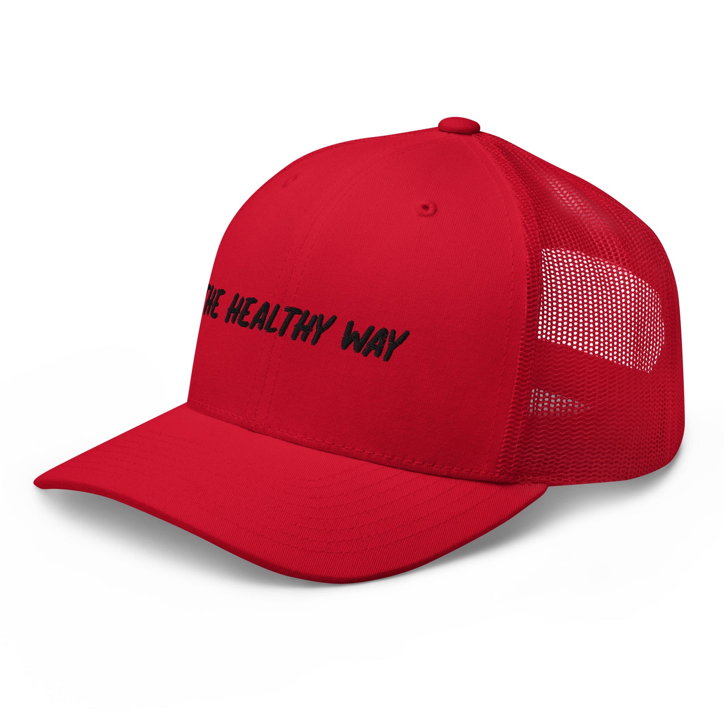 The-Healthy-WayTrucker Cap.....Red/Black)