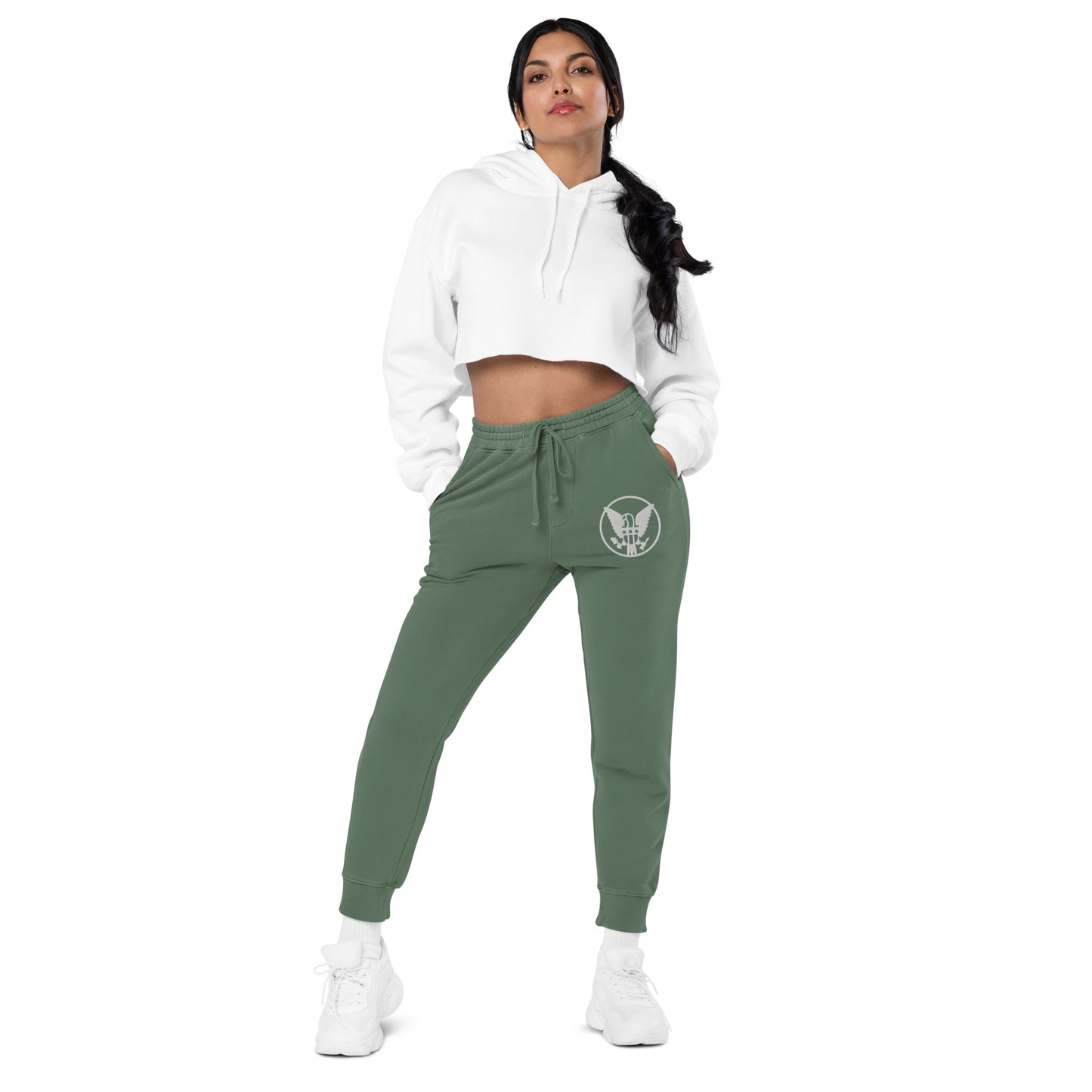 Eagle Printed Healthy Way Unisex pigment-dyed sweatpants