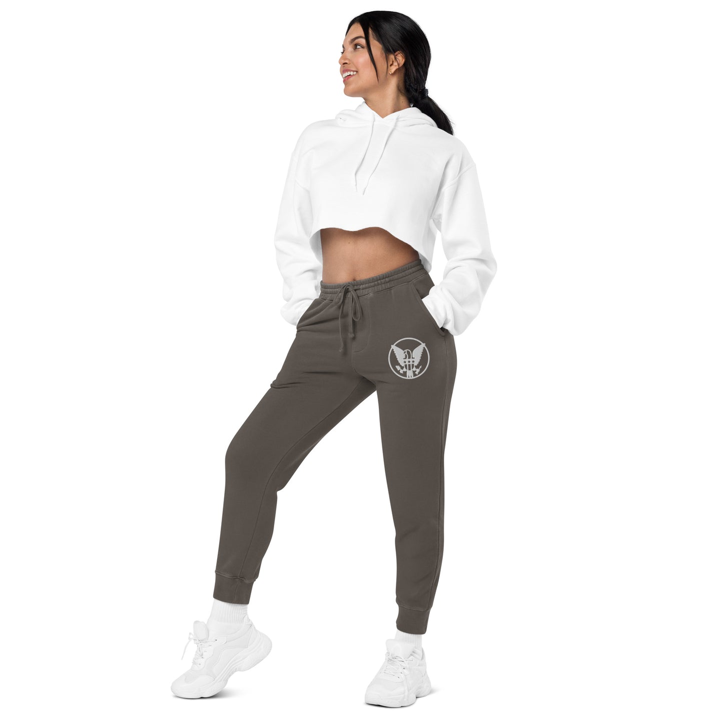 Eagle Printed Healthy Way Unisex pigment-dyed sweatpants