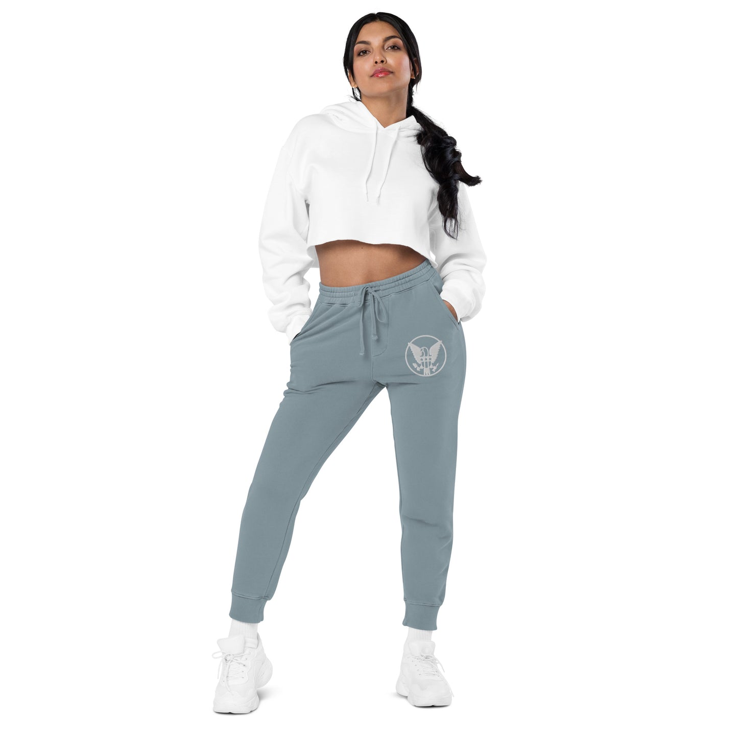 Eagle Printed Healthy Way Unisex pigment-dyed sweatpants