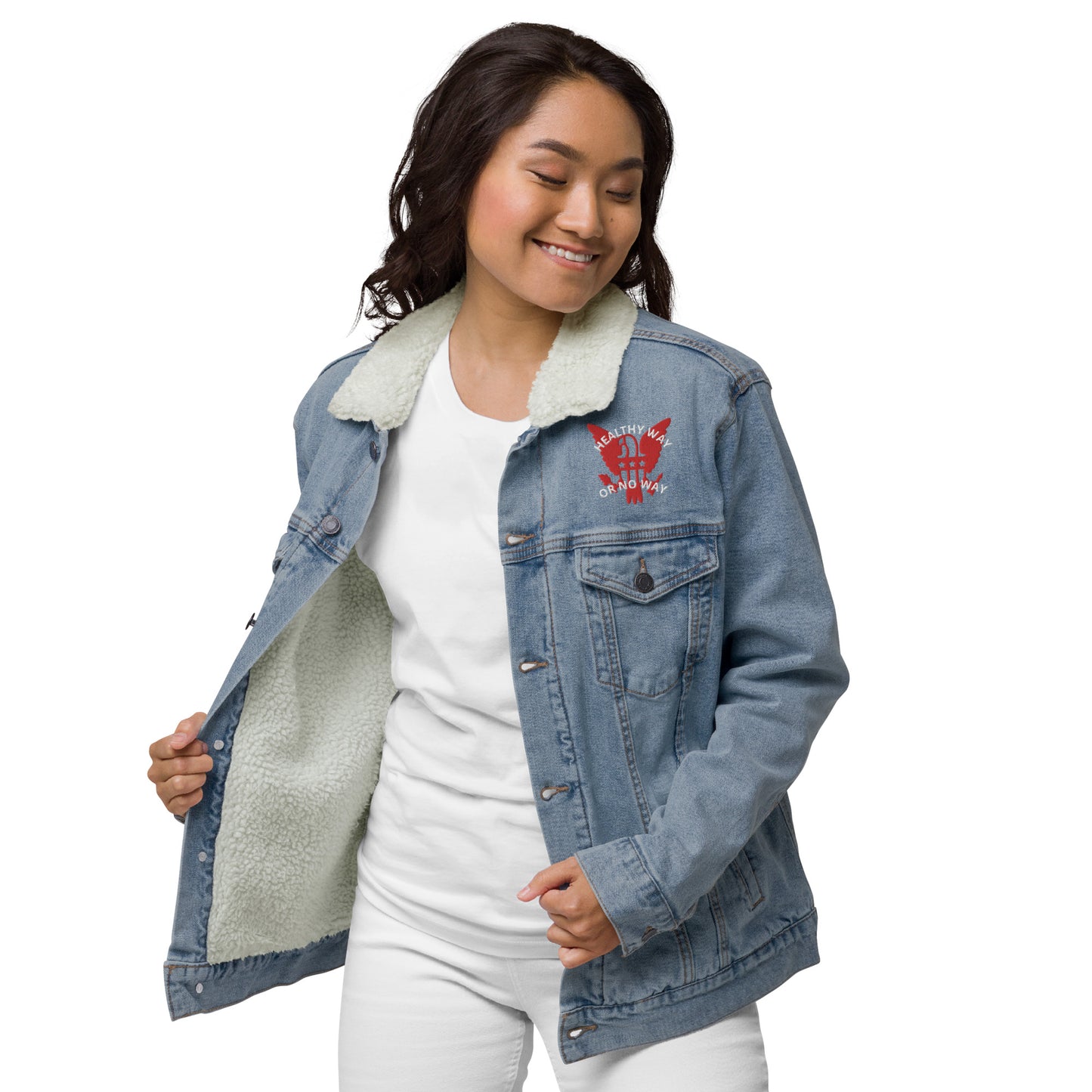 The Healthy Way Unisex denim sherpa jacket